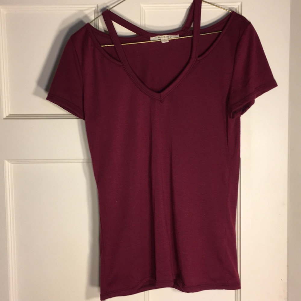 Maroon V-neck Shirt